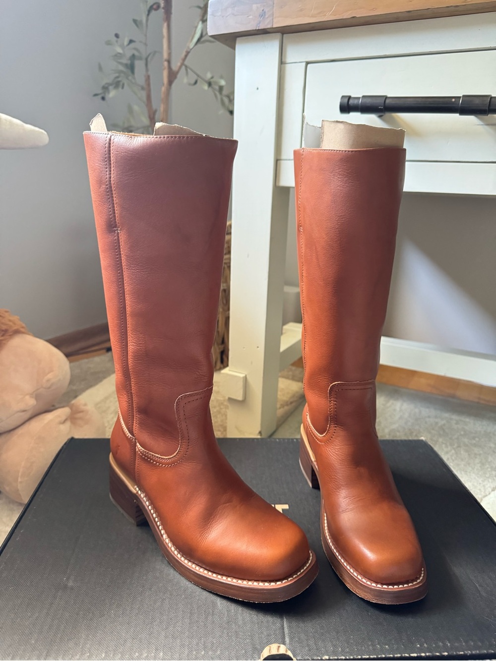 Frye 14L Campus Boots - Saddle
